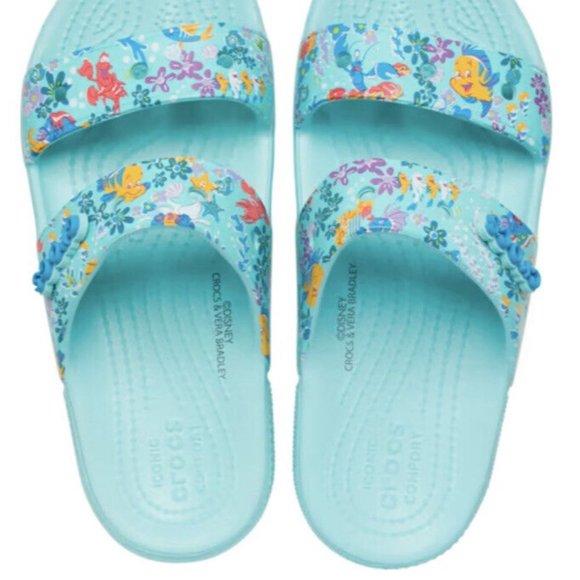 CROCS CLASSIC DISNEY X VERA BRADLEY LITTLE MERMAID SANDAL SIZE: M9W11 - Picture 3 of 5